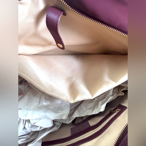 Sam Edelman Ethyl Top Zip E/W Tote. Bordeau. - Picture 9 of 16